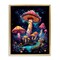 Stupell Industries Psychedelic Mushroom Scene Framed Floater Canvas Wall Art Design by Nina Blue
